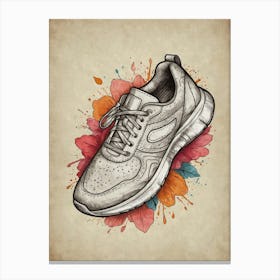 Running Shoes Vector Illustration Canvas Print