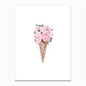 Flower Ice Cream Canvas Print