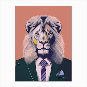 Lion In A Suit Canvas Print