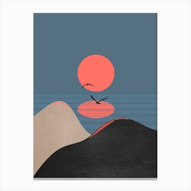 Minimal Sunset 12 Canvas Print