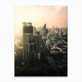 Sunset In Bangkok Canvas Print