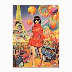 Fantasy Holidays In Paris Kitsch 1 Canvas Print