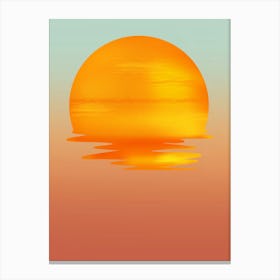 Sunset Over Water 1 Canvas Print