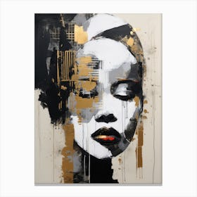 Gold And Black 1 Canvas Print