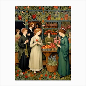 William Morris Gardener'S Market Canvas Print