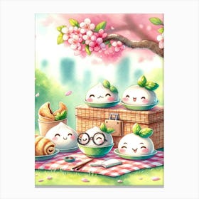 Cherry Blossom Picnic Canvas Print