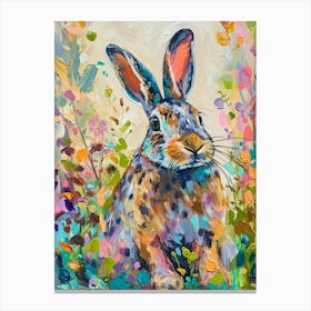 English Spot Rabbit Painting 4 Canvas Print