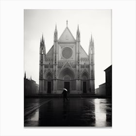 Orvieto, Italy,  Black And White Analogue Photography  4 Canvas Print
