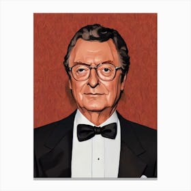 Michael Caine Illustration Movies Canvas Print