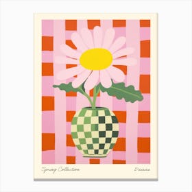 Spring Collection Daisies Flower Vase 3 Canvas Print