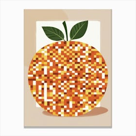 Pixelated Orange 1 Canvas Print