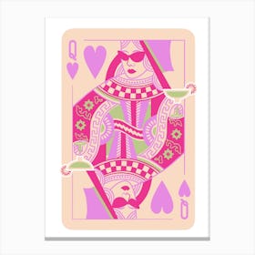Queen Of Hearts Cocktail Lilac Canvas Print