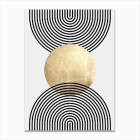 Lines and semicircles 14 Canvas Print