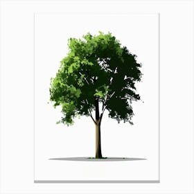 Poplar Tree Pixel Illustration 3 Canvas Print