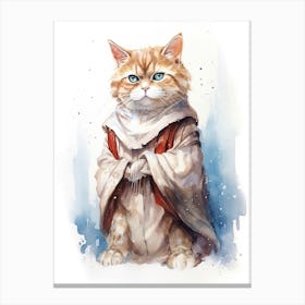 Persian Cat As A Jedi 4 Canvas Print