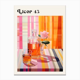 Licor 43 Retro Cocktail Poster Canvas Print