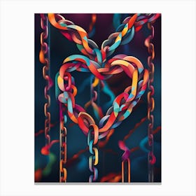 Heart Of Chains 2 Canvas Print