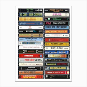 Hip Hop Music Poster - Vintage Cassette Print Canvas Print