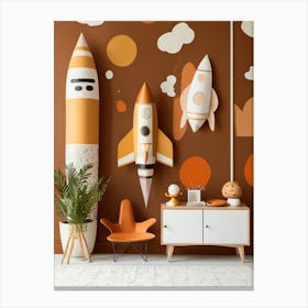 Space Rockets Canvas Print