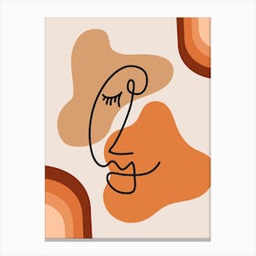 Abstract Drawing Of A Face Canvas Print