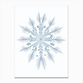 Winter Snowflake Pattern, Snowflakes, Pencil Illustration 1 Canvas Print