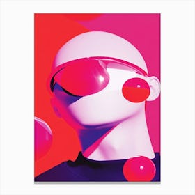 Man With A Pink Mask Canvas Print