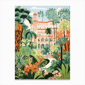 Giardini Botanici Villa Taranto Italy Modern Illustration 1 Canvas Print