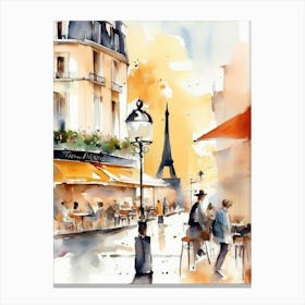 Watercolor Of Paris 4 Canvas Print