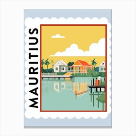 Mauritius 3 Travel Stamp Poster Canvas Print