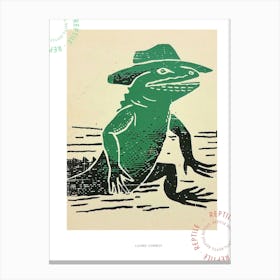 Lizard Cowboy Bold Print Poster Canvas Print