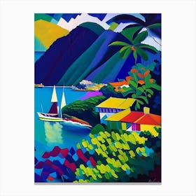 Ilhabela Brazil Colourful Painting Tropical Destination Canvas Print