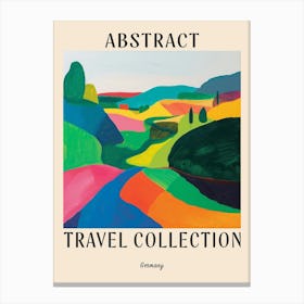 Abstract Travel Collection Poster Germany 3 Canvas Print