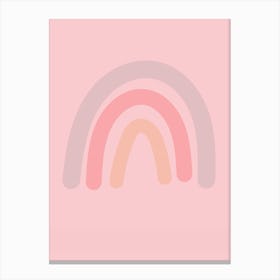 Pink Pastel, Rainbow, Boho, Children's, Nursery, Cot, Bedroom, Baby, Art, Wall Print Canvas Print