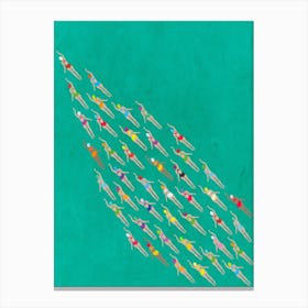 Racing Swimmers Canvas Print