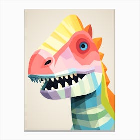 Colourful Dinosaur Alectrosaurus Canvas Print