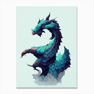 Green Fire Dragon Canvas Print