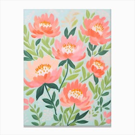 Pink Peonies 1 Canvas Print