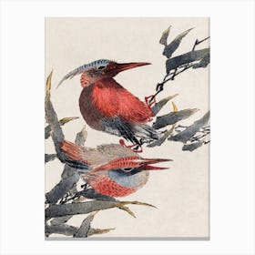 Birds, From Album Of Sketches (1814) Vintage Japanese Woodblock Prints, Katsushika Hokusai Canvas Print