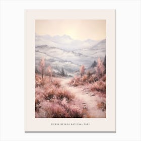 Dreamy Winter National Park Poster  Sierra Nevada National Park United States Canvas Print