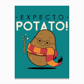 Expecto Potato - Potato Character Inspired By Harry Potter 1 Canvas Print