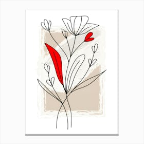 Red Flowers 2 Canvas Print