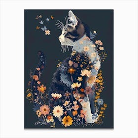 flowers in the cat Canvas Print