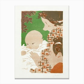 Andrée Terrasse With Son Jean And Brother (1893) By Pierre Bonnard Copy Canvas Print