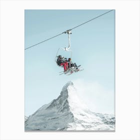 Ski Lift - Winter Landscape Canvas Print