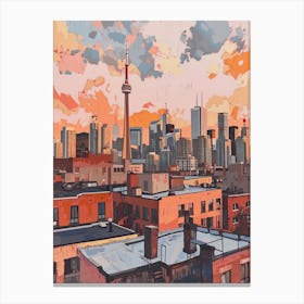Toronto Rooftops Morning Skyline 1 Canvas Print