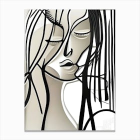 Woman With Long Hair 2 Canvas Print