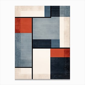 Harmony In Lines; Mid Century Geometric Abstractions Canvas Print