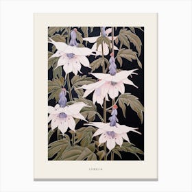 Flower Illustration Lobelia 2 Poster Canvas Print