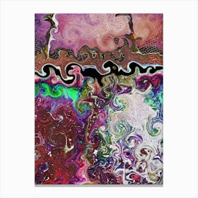 Black waves Canvas Print