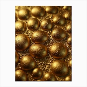 Gold Water Droplets Canvas Print